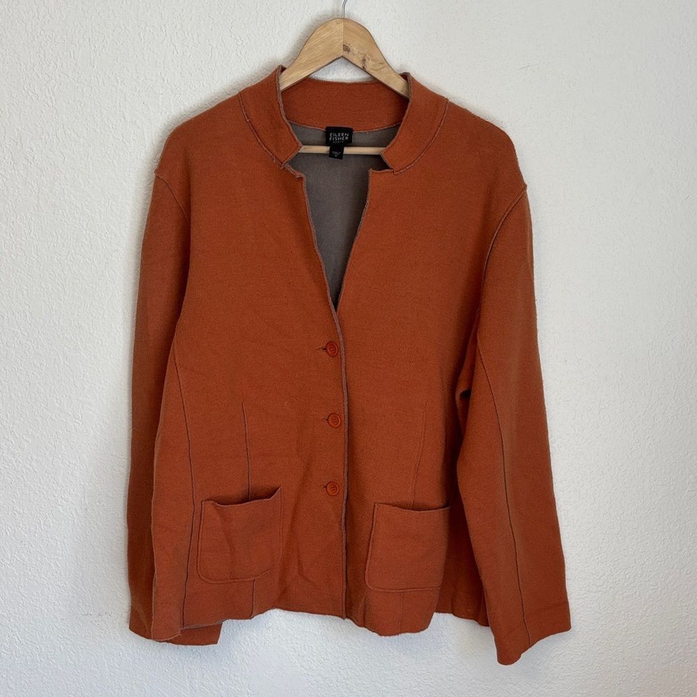 Eileen Fisher Merino Wool Cardigan 1X